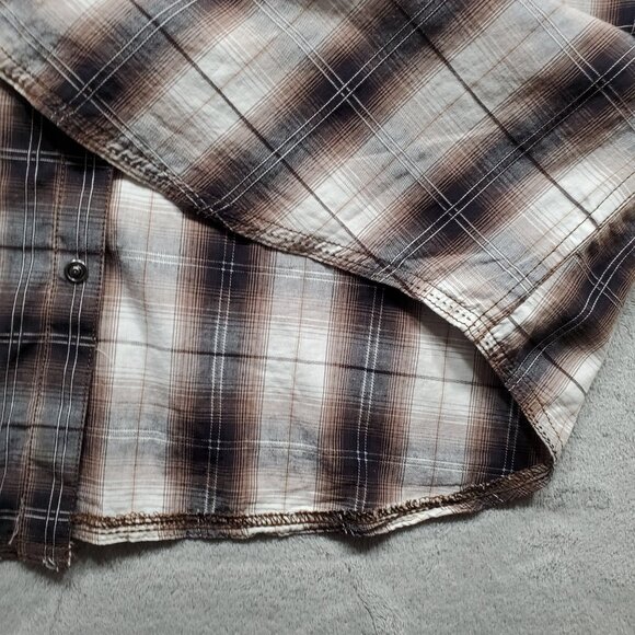 Duluth Long Sleeve Button Down Plaid Shirt 1 Pocket Blue Teal Pink Men Sz XLT E - Picture 9 of 11